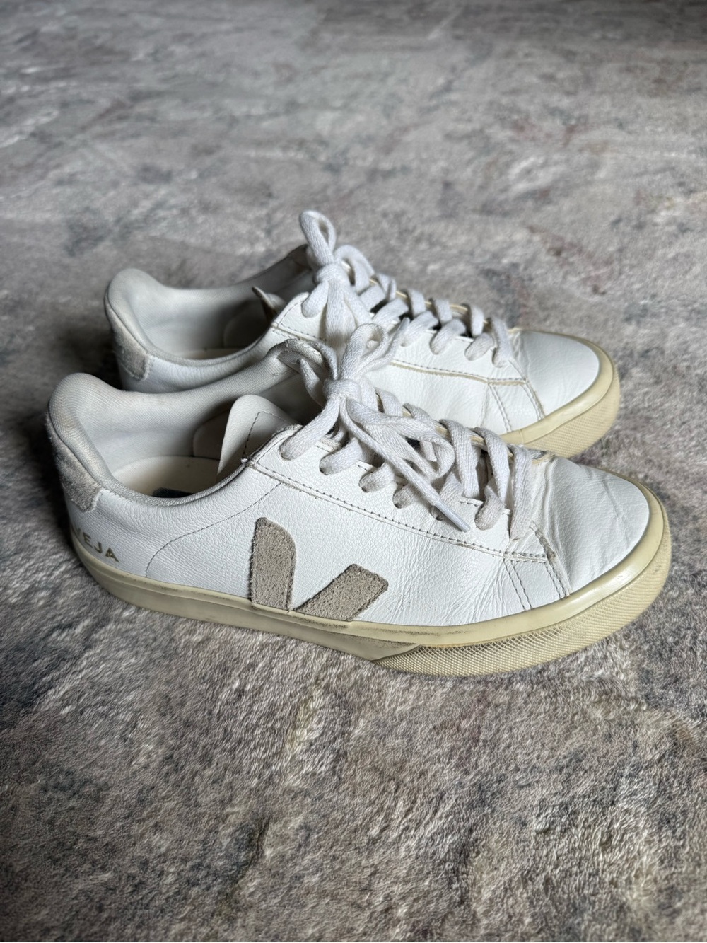 VEJA Esplar White Leather Suede Sneakers EU 38 US 7